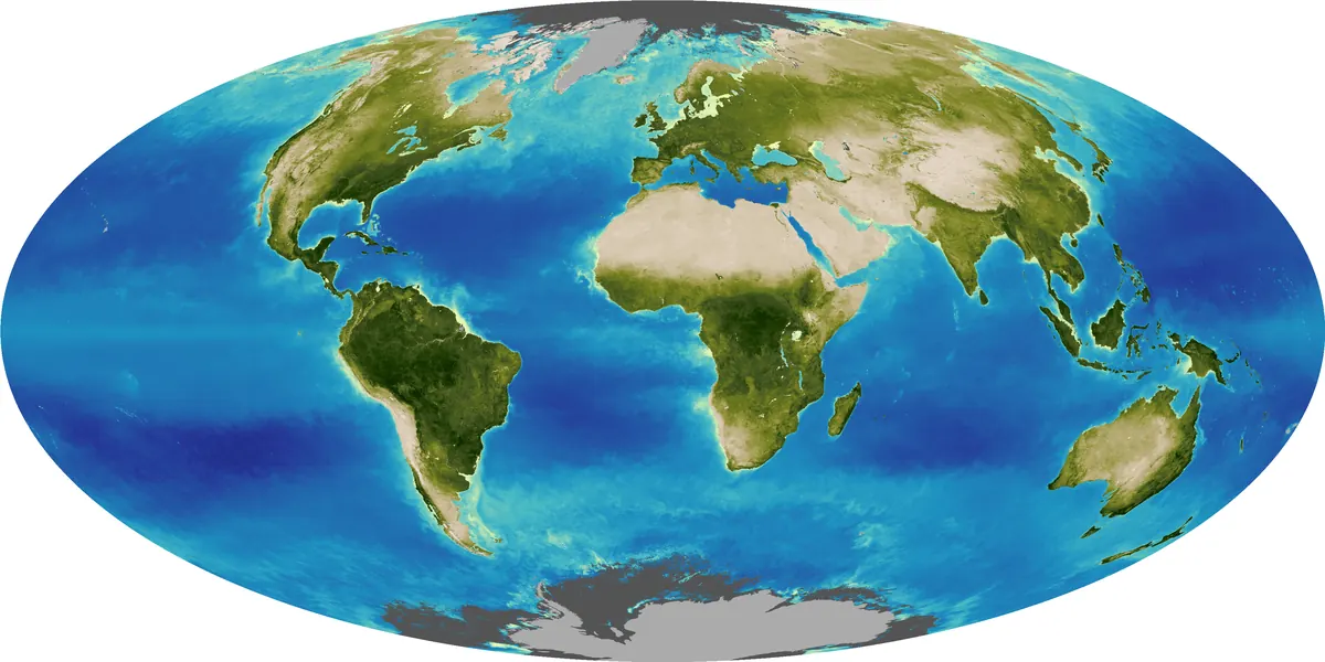 Terra vista do espaço como símbolo de unidade planetária