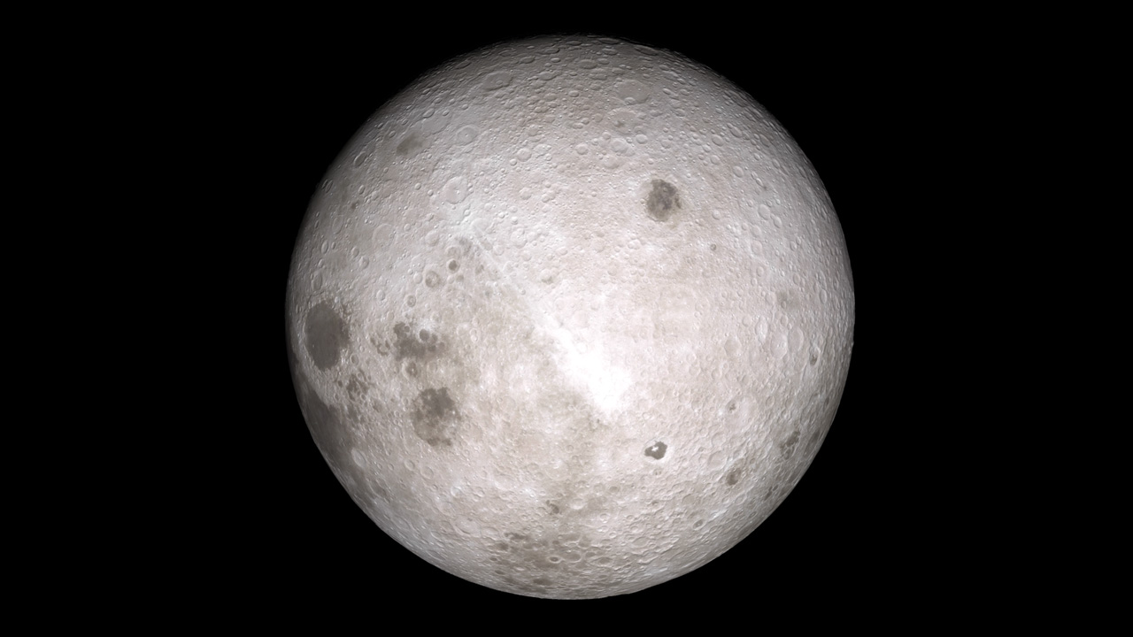 Lado distante da Lua em visualização NASA LRO