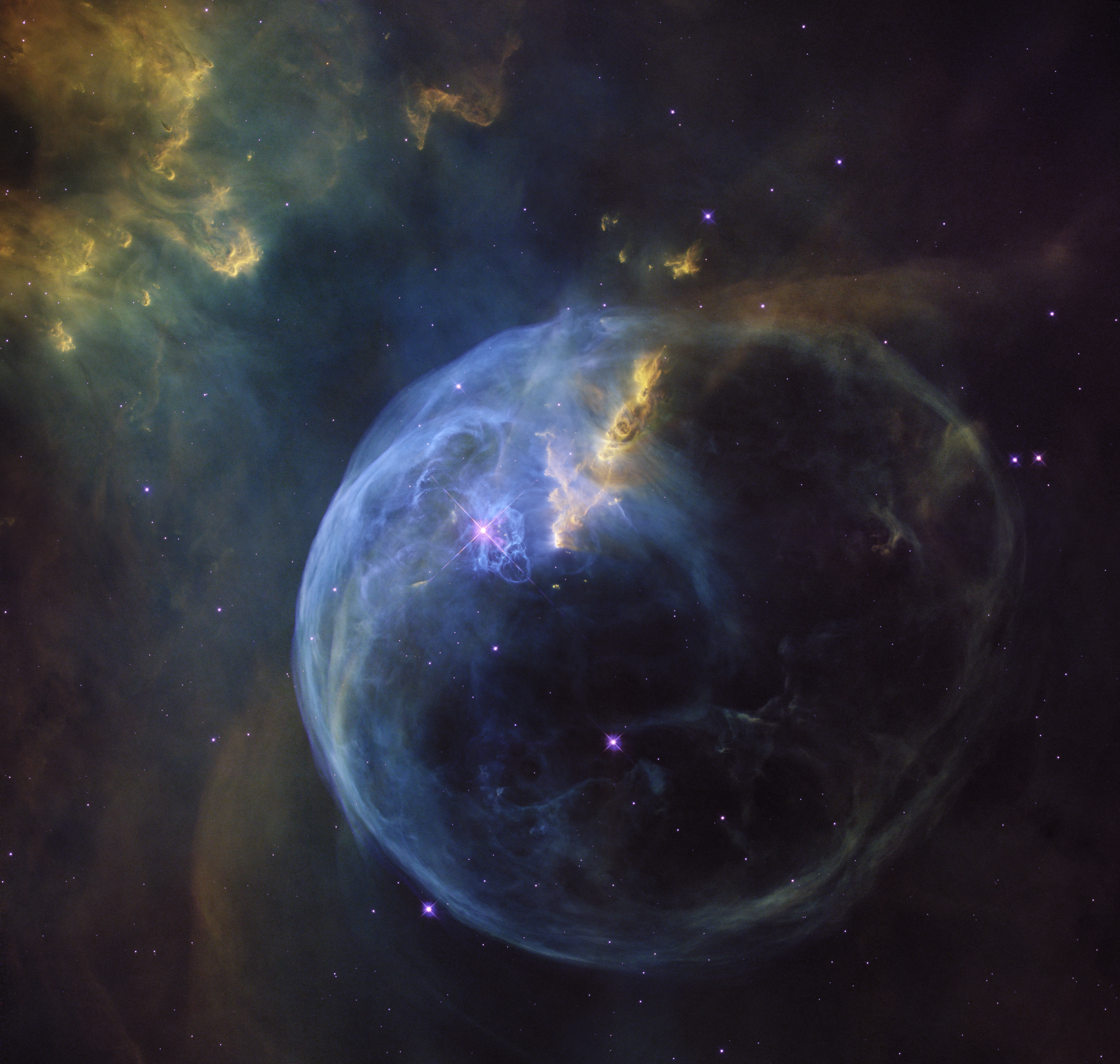 Bubble Nebula fotografada pelo Hubble