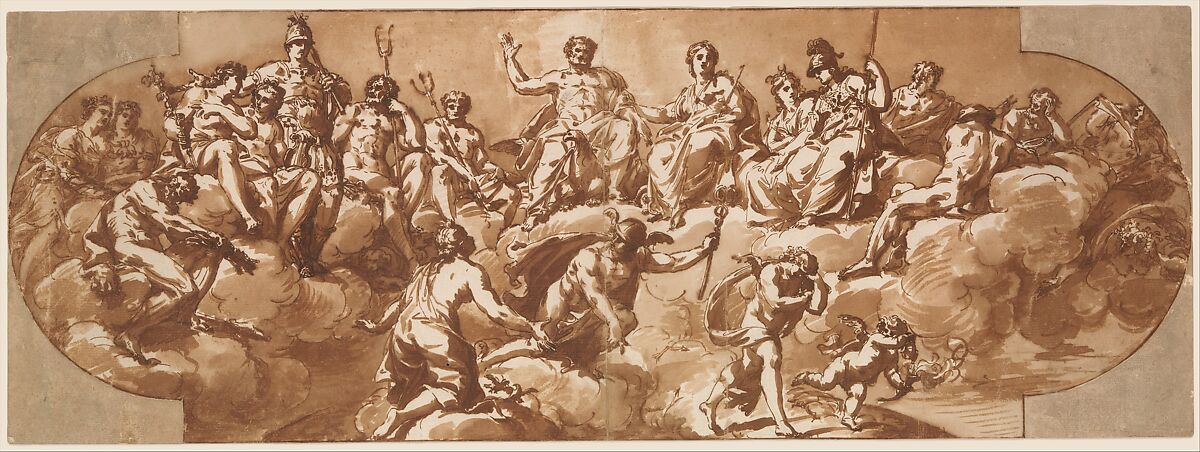 Desenho Council of the Gods, do Met