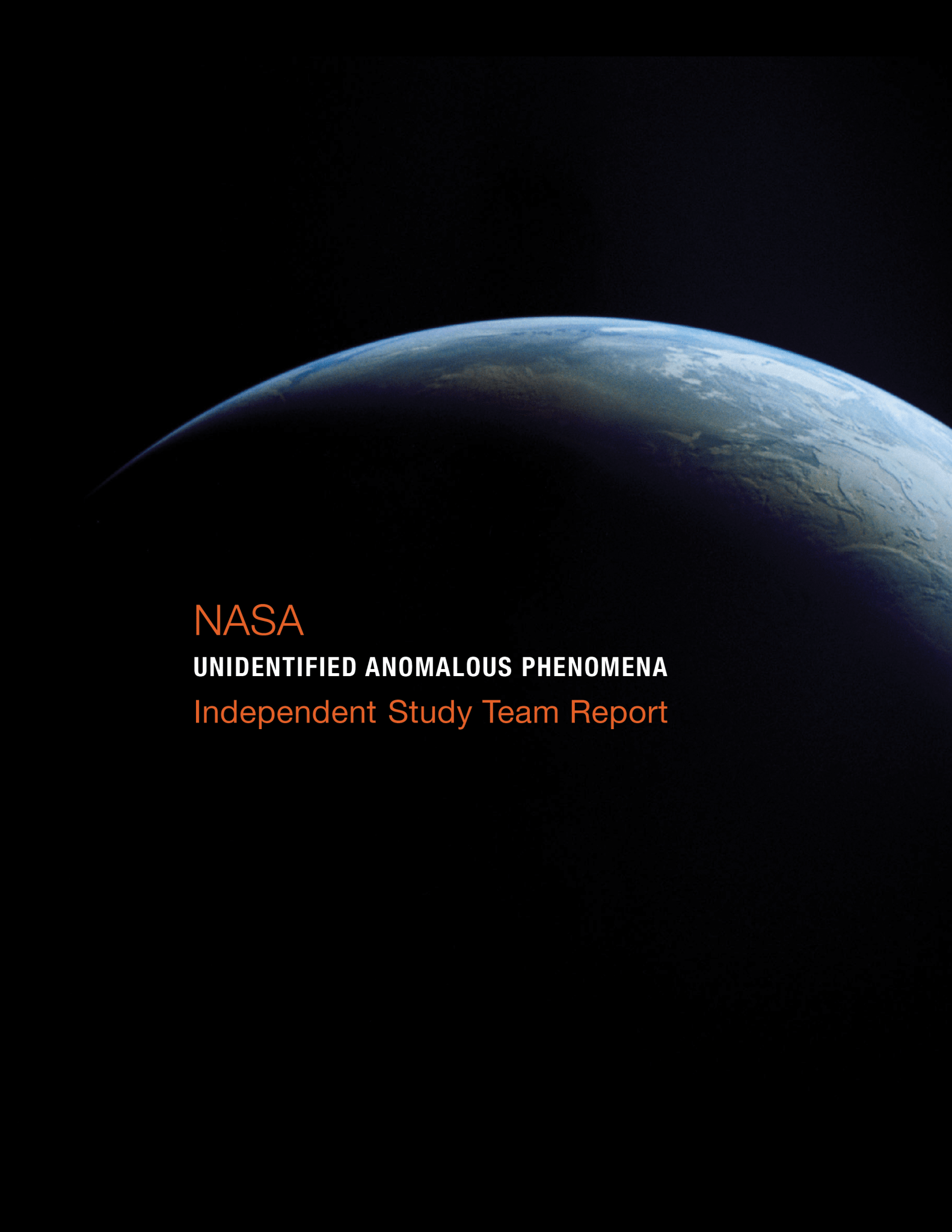 Capa do relatório NASA UAP Independent Study Team