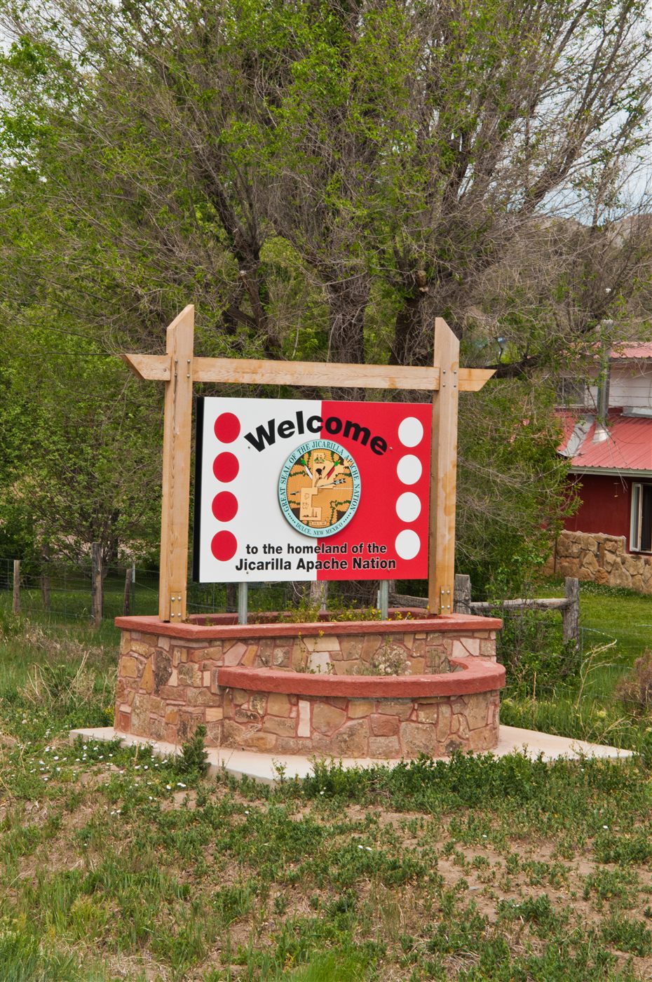 Placa de boas-vindas em Dulce, Novo Mexico