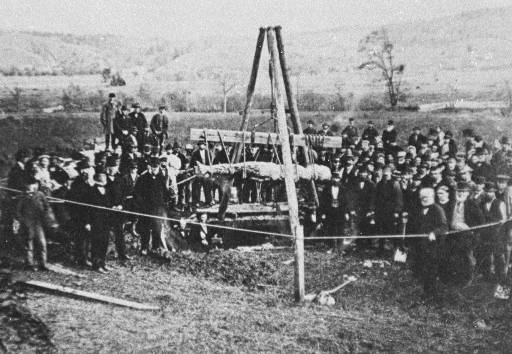 Escavação do Gigante de Cardiff em 1869