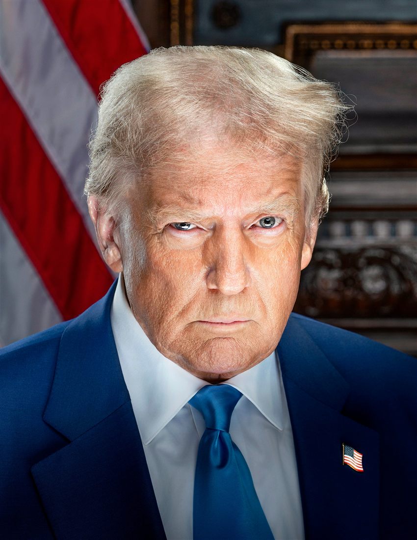 Retrato presidencial oficial de Donald Trump em 2025